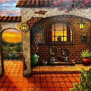 Janet Kruskamp Canvas Print, “Southwest Sunset"